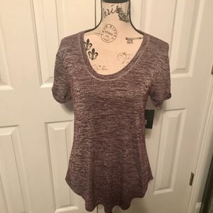 *NWT* Maroon & Gold Heather Scooped Tee Sz M